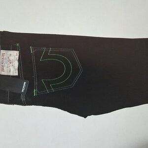 True Religion Ricky Relaxed Straight Jeans Size-32x34 Black NWT